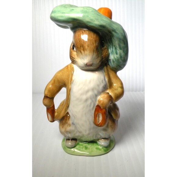 Beatrix Potters Benjamin Bunny Figurine By Beswick England 1948 Hand-Painted Vin - Picture 1 of 6